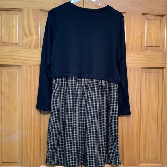 J. Jill Black/Tan Dress Size Medium Petite - Picture 7 of 7